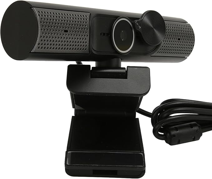 GOTOTOP USB Webcam 2K Auto Focusing PC Camera with Noise Reduction Microphone HiFi Speaker for Desktop and Laptop Video Conferencing and Streaming