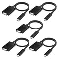 (5 - Pack) USB Type C to Trinity Cable 3V37X 5T73G Supports Thunderbolt-3 40 Gbps 4K Resolution at 60Hz Compatible with Docking Stations Dell TB15 TB16 and K16A