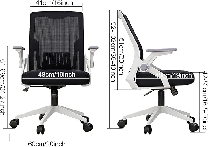 Office Chair Gaming Chair Computer Chair Comfortable Computer Desk Chair with WheelsErgonomic Office Chairs Mesh Swivel ChairReclining Task Chair Executive Gaming Chair for Heavy People(60