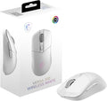msi Versa 300 Wireless White Gaming Mouse 8000 DPI 30M+ Clicks Kailh Switch Optical Sensor Ergonomic Ambitextrous Hand Design RGB Light
