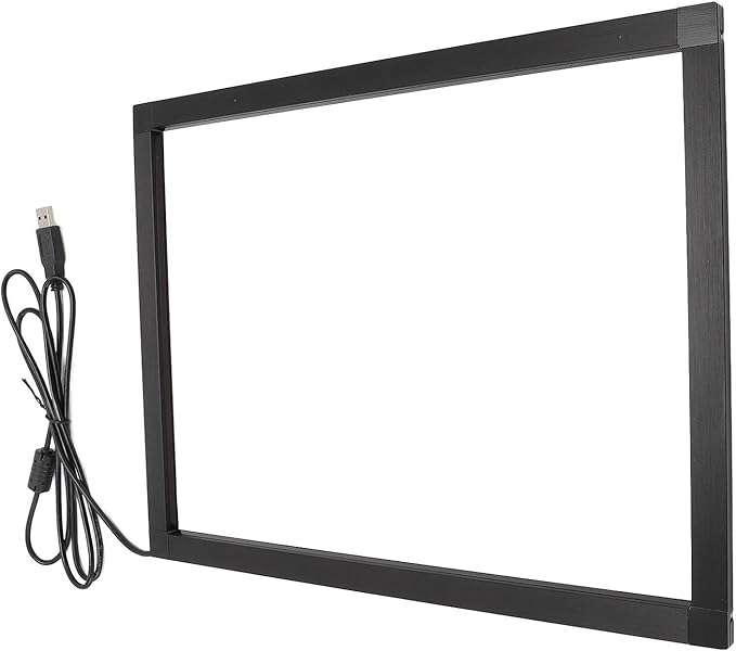 Bewinner Infrared Touch Frame Interactive IR Touch Overlay Panel for Education Digital Signage with USB InterfaceAluminum Alloy Touch Screen Overlay (27 inch)