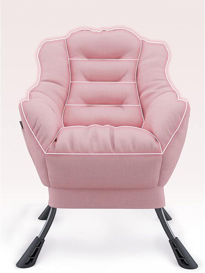 Mlaea Ergonomic Deck Chairs Comfortable Soft Bedroom Chairs Clothing Store Restaurant Gaming Reclining Chairs 45 * 45 * 85CM(Color:#6)