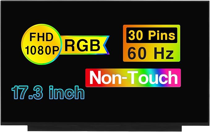 Replacement for ASUS Rog GL731GT-RB73 17.3 FHD 1920x1080 30 Pins 60HZ Non-Touch Screen LCD Display Panel (Not for 40pins 144HZ Version)