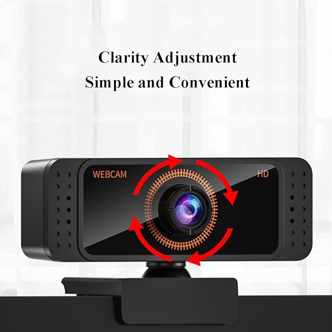 GIZNXBA Webcam 1080P with Microphone for PC/Laptop USB Computer Camera Plug &amp Play with 90° Wide-Angle Lens for Video Calls Live Streaming Gaming &amp Online Meetings