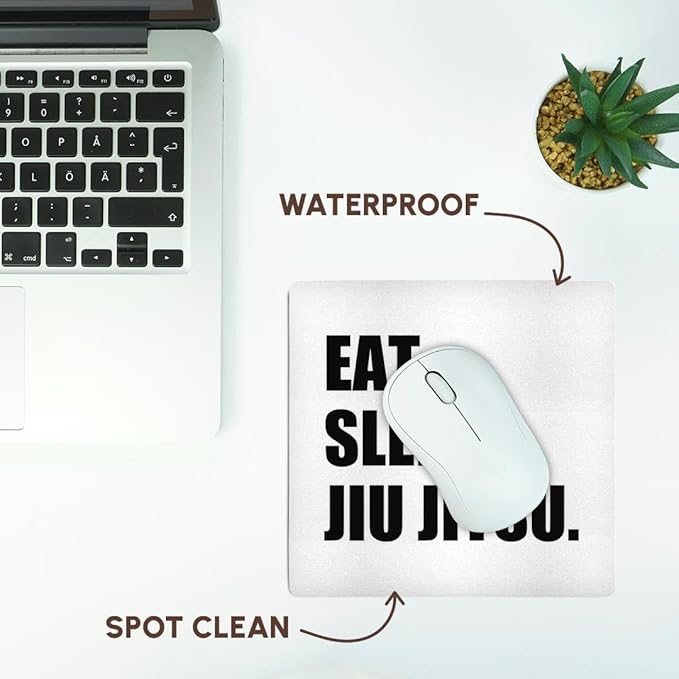 3dRose LLC 8 x 8 x 0.25 Inches Mouse Pad Eat Sleep Jiu Jitsu - Japanese Martial Art - Ju Jutsu Jujutsu Jujitsu - (mp_180413_1)