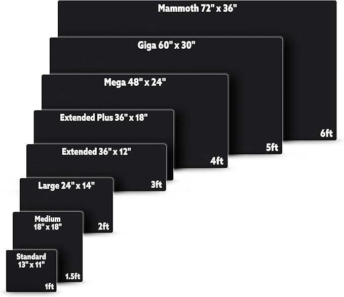 Gamer Boss - Gaming Mouse Pad - 48 x 24 Inches - 4mm Thick with Stitched Edges Non-Slip Rubber Base Premium Cloth Mousepad Desk Mat for Laptop Keyboard Computer &amp PC (Mega Swirl)