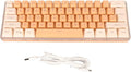 GOTOTOP 60% Wired Gaming Keyboard RGB Mini Keyboard with 6 Backlight Effects Compact 61 Keys Keyboard for 11 10 8 7 Vista USB Wired Plug and Play (Yellow Orange)