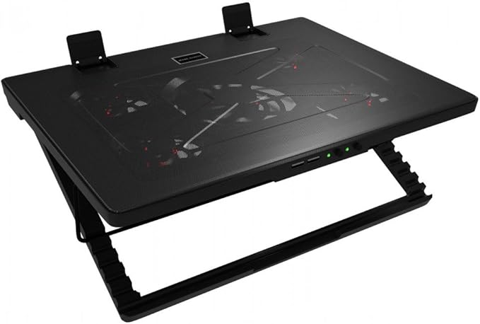 Mars Gaming MNBC2 Laptop Cooling Pad (Up to 17.3 Inches 5 Fans Red LED 2x USB 2.0 Black)