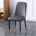 Adjustable Office Computer Chair with Armrest 1pcs Dining Chair with Backrest for Comfort and Durability Sleek Black Legs with Gold Accents(Gray)