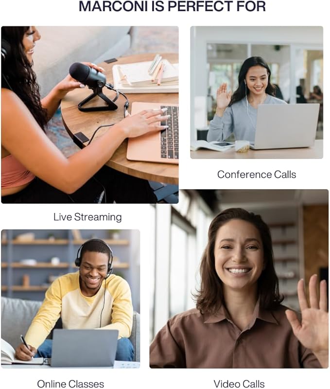 Project Telecom 1080p Wireless Webcam with Microphone – USB PC Camera for Laptop &amp Desktop Full HD Streaming Web Camera for Video Calls Zoom Remote Meetings – Plug &amp Play USB Web Cam