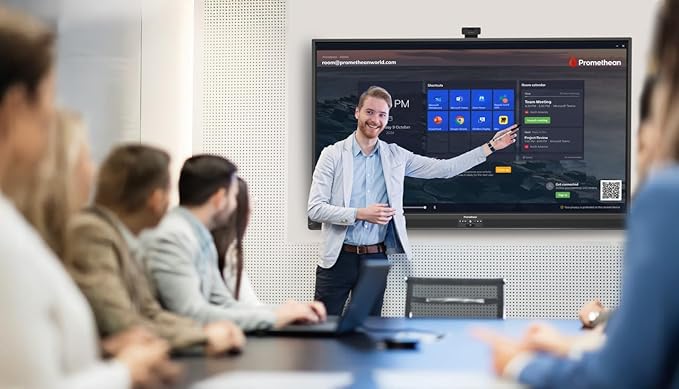 Promethean 4K ePTZ USB Camera – Compatible with ActivPanel 10 (AP10P) AI Auto-Framing &amp Noise Reduction for Classrooms &amp Conferencing