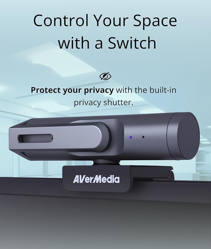 AVerMedia PW515 4K Ultra HD Business Webcam with Microphone for PC/Desktop/Laptop/Mac with AI Auto Framing for Streaming Meeting Video Calls Sony Sensor Works with Teams Zoom Google Meet OBS