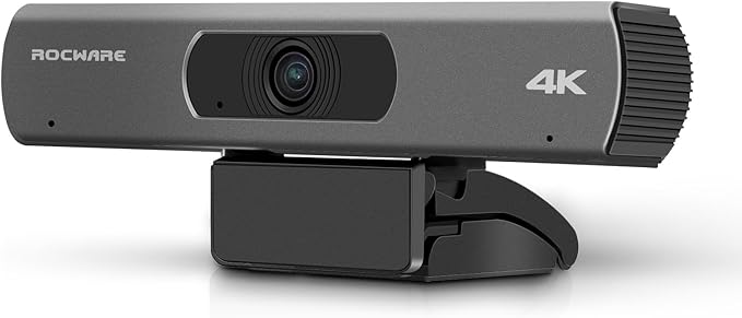 ROCWARE RC18 4K USB Camera with AI Tracking Speaking Tracking and Auto Framing