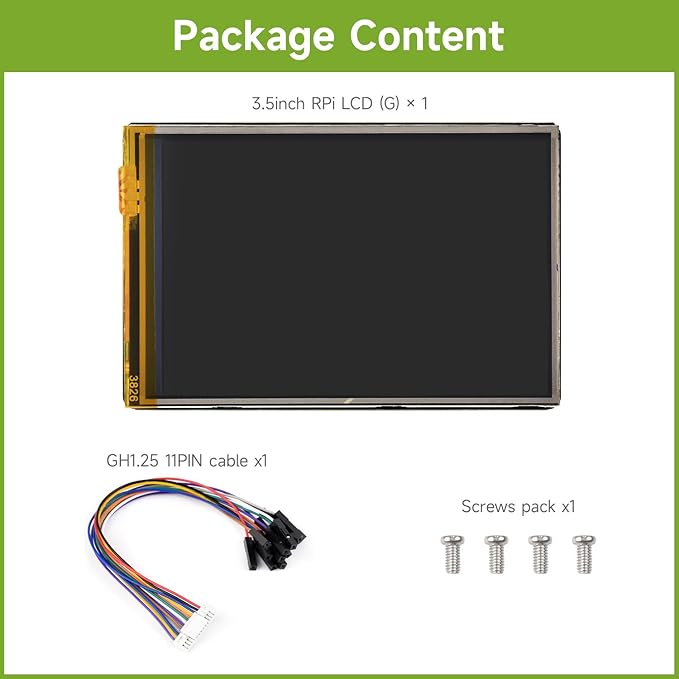 Waveshare 3.5inch Resistive Touch Display Compatible with Raspberry Pi 5/4B/3B Pi Pico IPS Panel 320×480 Immersion Gold Process 262K Color