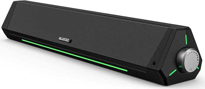 BLUEDEE Computer Speakers for Desktop PC Computer Sound bar HiFi Stereo Speakers for Computer Desktop Bluetooth 5.0 and 3.5mm Aux-in PC Soundbar USB/USB C Powered Gaming Speakers for pc Laptop
