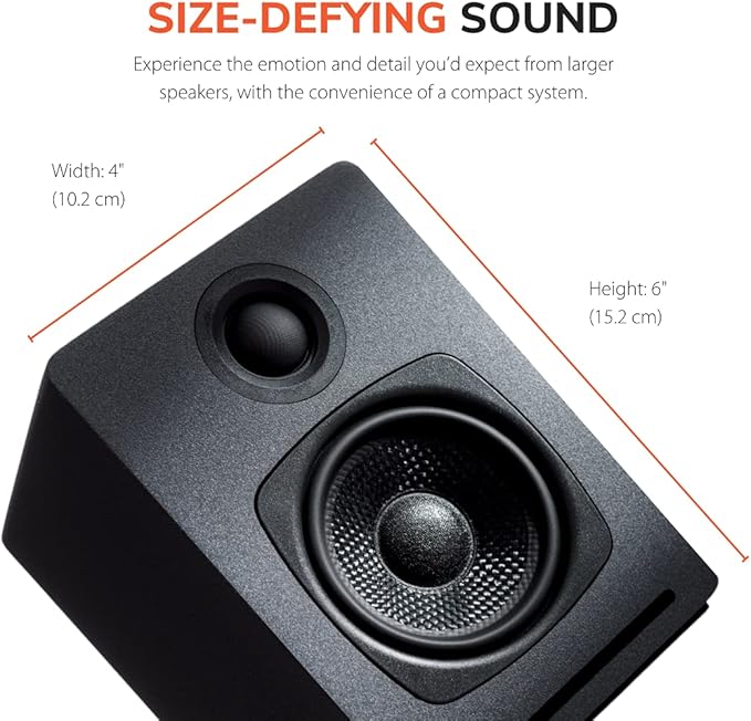 Audioengine A1 60W Bluetooth Computer Speakers with Subwoofer White S8