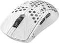 Tenko ARBITER Akitsu Medium Carbon Fiber Gaming Mouse - Ultra-Light 40g Wireless 8K Polling 30K DPI PIXART 3950 Sensor 60Hr Battery LCD Receiver Display - White