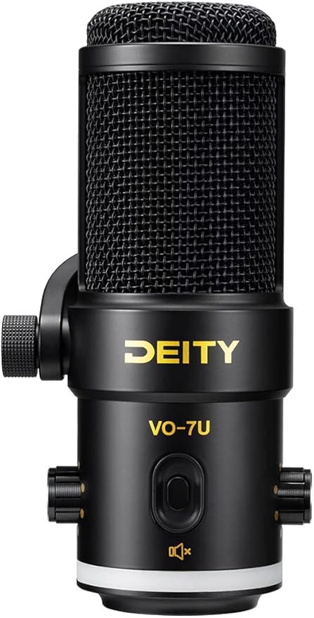 Deity VO-7U Boom Arm Kit USB Dynamic Podcast Microphone with RGB Lights for Game Podcast Stream YouTube (Black)