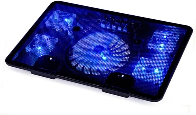 Laptop Cooling Pad with Quiet Fans USB Powered Notebook Radiator for Gaming and Office Use Black