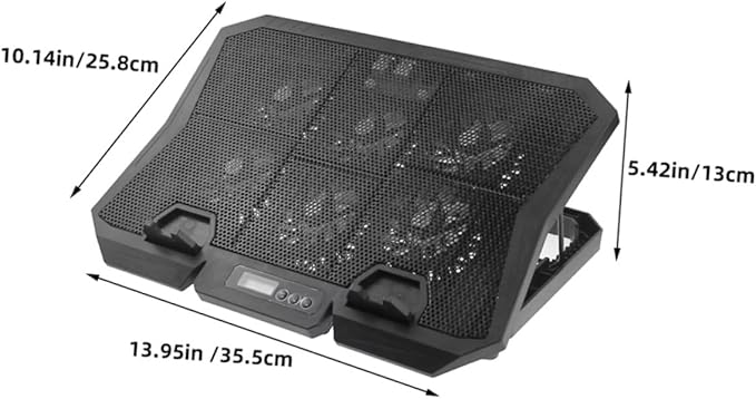 NUOBESTY Laptop Cooling Stand Height Compatible Riser Ergonomic Design for Portable Cooling Pad Fan for Travel and Home Use