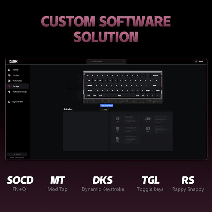 IQUNIX EV63 Hall Effect Gaming Keyboard 60% | Magnetic X Ultra Switch 0.01mm Rapid Trigger 0.125ms Latency 8kHz Polling Adjustable Actuation Aluminum with Forged Carbon for FPS(Dark Knight)