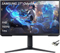 Samsung 27 Odyssey G Series LED Gaming Monitor FHD 165Hz 1ms Eye Saver Free-Sync Premium Height Adjustable VESA Mount Capability DisplayPort HDMI Black with GSF HDMI Cable