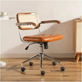Office Chair Gaming Chair Computer Chair Rattan Computer Chair Retro Rotating Chair Comfortable Study Desk Seat Breathable Armrest Office Furniture