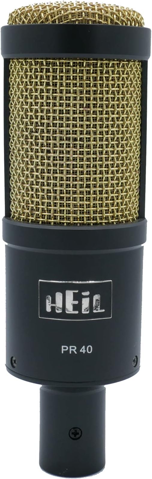 Heil PR 40 Dynamic Microphone for Streaming Podcast Recording and Broadcast XLR Microphone for Live Music Wide Frequency Response Smooth Sound Superior Rear Noise Rejection - Black &amp Gold