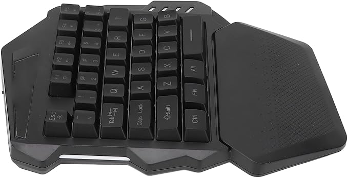 Zunate One Handed Gaming Keyboard Portable Mini Single Keypad 2.4G RGB Backlit 35 Keys Gaming Keyboard for PC and Laptop
