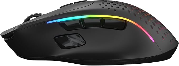 GLORIOUS Gaming Model I 2 Wireless Gaming Mouse - Hybrid 2.4Ghz &amp Bluetooth 75g Superlight 9 Buttons (2 Swappable) RGB PTFE Feet MMO/MOBA/FPS Long Battery Life Side Thumb Rest - Black