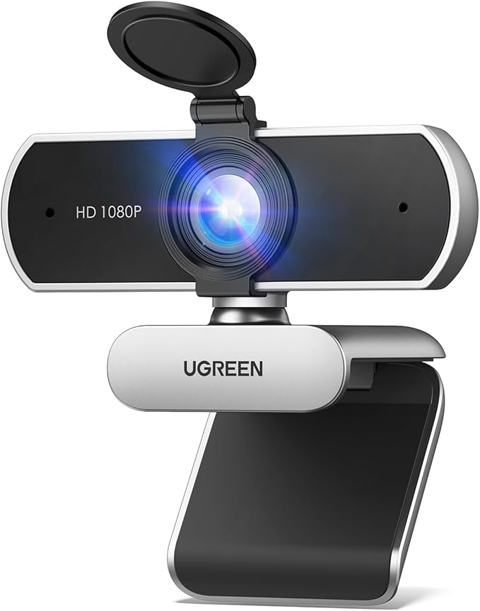 UGREEN Full HD 1080P Webcam Bundle with Gaming Microphone for PC 24bit/96kHz