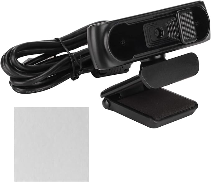 HD 1080P Webcam with Autofocus and Mic Plug and Play Computer Camera for Online Learning Teaching Meeting Black