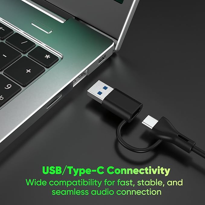 INGA Computer Speakers with Detachable Mic Plug-and-Play USB Soundbar with Dynamic Lighting Game/Music Modes Compatible with PC Laptop PS5 Mac