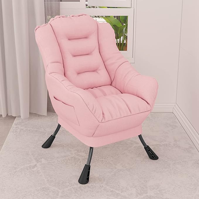Mlaea Ergonomic Deck Chairs Comfortable Soft Bedroom Chairs Clothing Store Restaurant Gaming Reclining Chairs 45 * 45 * 85CM(Color:#1)