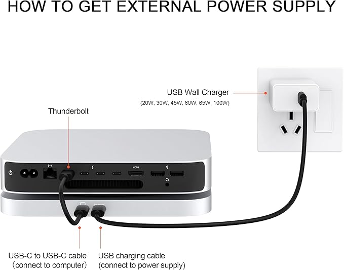 Qwiizlab Mac mini Hub with Dual Drive Enclosure Docking Station for Mac mini M2/M1 Mac Studio M4/M/3/M2/M1 Type-C 10Gbps Card Readers 104MB/s Fits M.2 SATA NVMe SSD 2.5'' HDD SSD (Silver)