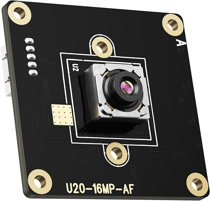 16MP (4656x3496) USB2.0 UVC Camera Phase Detection Auto-Focus 1/2.8 IMX298 HDR Sensor Plug &amp Play for PC Raspberry Pi Jetson Nano and SBCs Support Windows Linux Android Mac OS