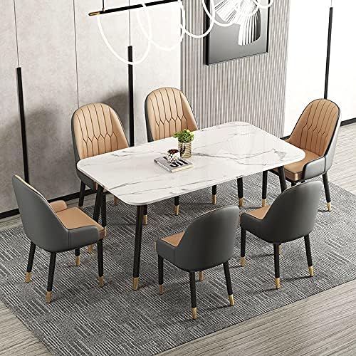 Office Chair Gaming Chair Computer Chair Living Room Furniture Design Armchairs Nordic Chair Metal Leather Material Dining Room Chairs Leisure Computer Stool (Color : Natural)