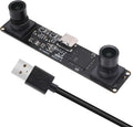 MMlove USB Stereo Camera Synchronous Dual Lens 1080P 60FPS Camera Module 4MP 3D Webcam 117° Wide Angle View Lightburn Webcam USB2.0 Plug &amp Play for VR Face Recognition StreamingPC/Laptop/Raspberr