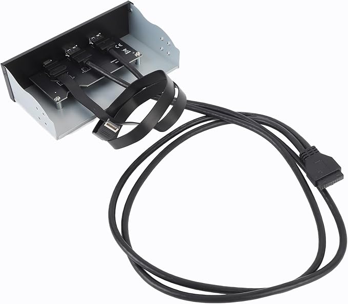 5.25 Inch Front Panel USB Hub 20Gbps Type C Gen 2x2 USB A Ports Type E 19 Pin Header Computer Case Front Bay for 8 10 11 2003 OS X Linux