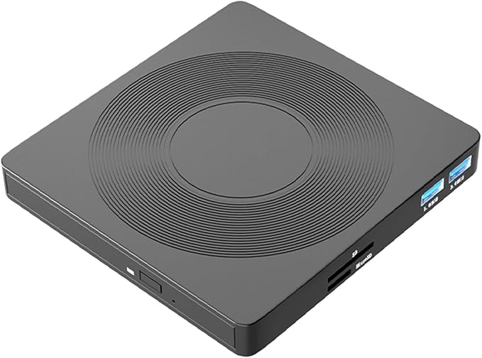 Portable 6 in 1 External Disc Drives USB Writer with Highly Speed Data Transfer for Laptops and Desktops