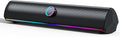 Computer Speakers for Desktop PCComputer Sound bar2600mAh PC SoundbarBass BoostHiFi Stereo Bluetooth Desktop Speakers with Touch Buttons for LaptopsPhoneGreat for GamersFamilies