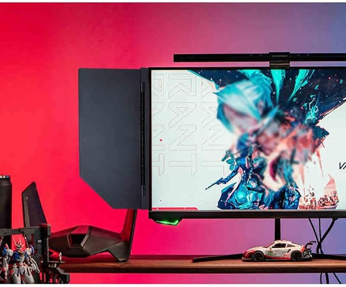 24-27 inch Monitor Hood Anti-Glare Sunshade 180 Adjustable Protects Eyes &amp Privacy for 24 inch LED Monitor
