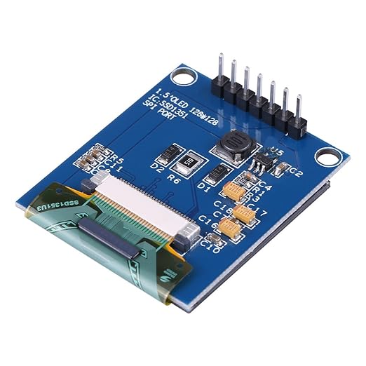 1.5inch 128x128 SSD135 OLED Display Module OLED Color Display Screen Faster Response Module Serial Peripheral Interface
