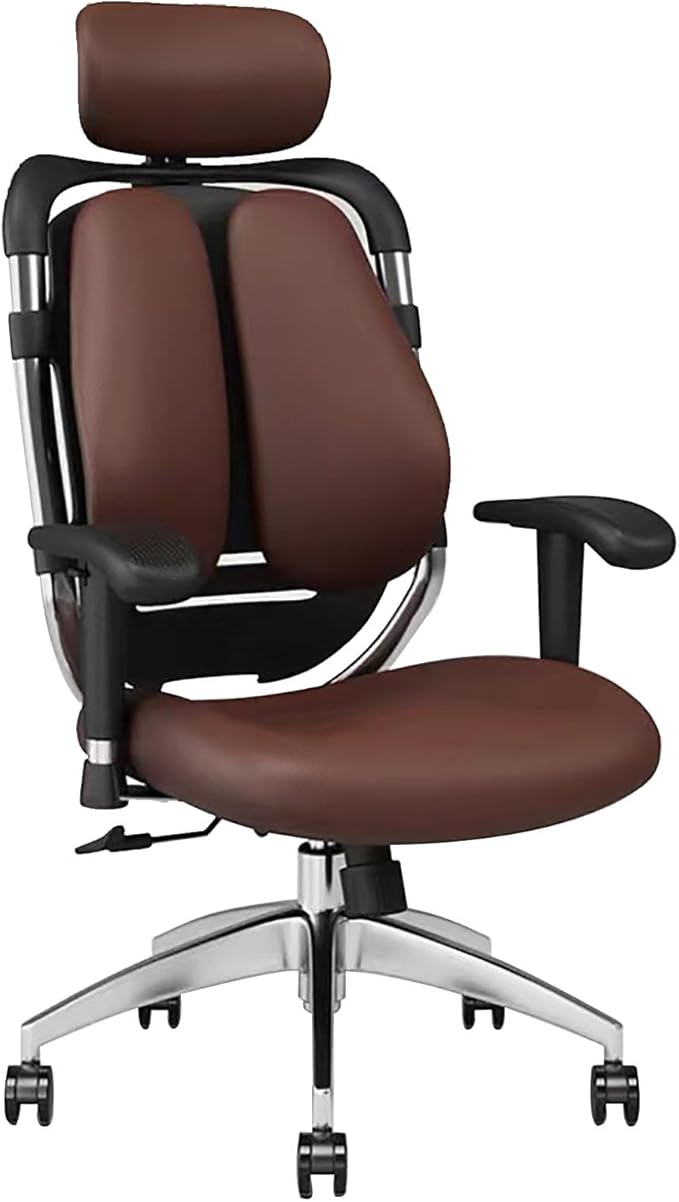 JSWHYBD Gaming Chair with Footrest Office Chair High Back Ergonomic Computer Chair with Lumbar Support Task Chair Reclining Computer Chair Gaming Video Brown