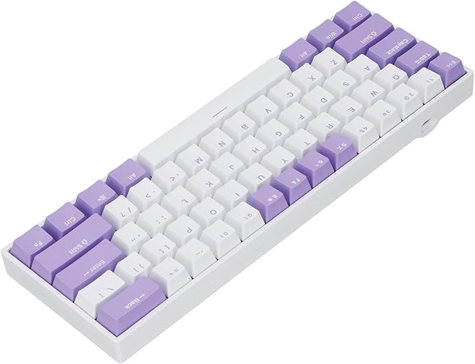 Pongnas 60% Mechanical Keyboard 2.4G 3.0 5.0 Type C Wired RGB Backlit Red Switch Ultra Compact Cute Small Size Anti Ghosting Gaming Keyboard with Colorful Lighting Effects for for