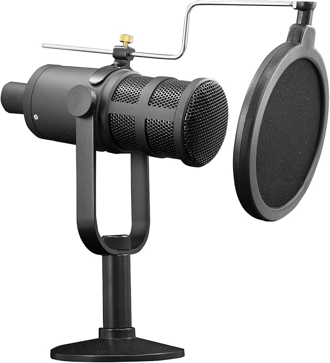 YTM-165D Dynamic XLR Podcast Microphone with Mid-Range Boost Low-Cut Filter and High Sensitivity – Ideal for Vocal Clarity in Live Streaming Recording and Broadcasting