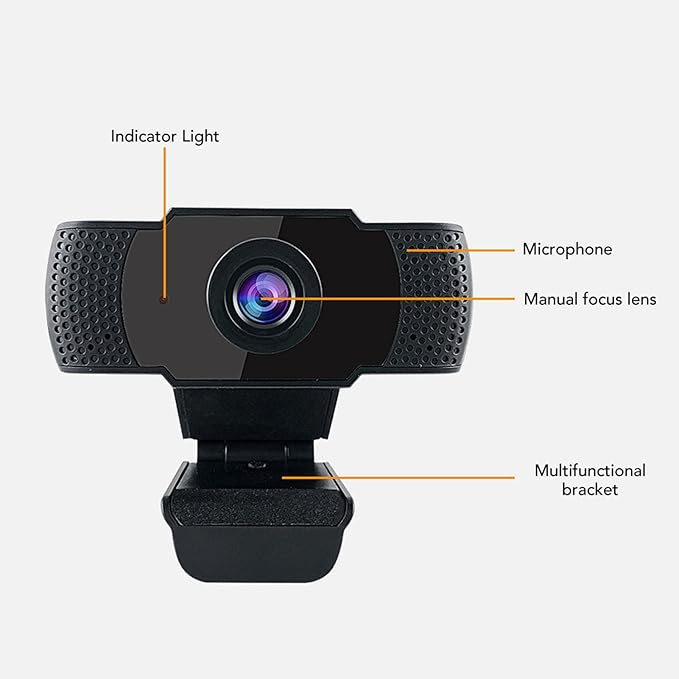 Goshyda 4K Webcam with Beauty Function Plug and Play USB Camera Variable Focus for Live Streaming Meetings