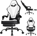 Gaming Chair Fabric Ergonomic Computer Chair with Footrest Video Gamer Chair with Pocket Spring CushionLinkage Armrests and Headrest Lumbar SupportSwivel Height Adjustable Office Chair for Adults