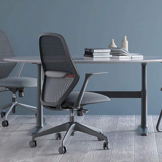 Office Chair Gaming Chair Computer Chair Household Lifting and Rotating Break Netting Backrest Computer Home Chair(Size:One SizeColor:A-Grey)