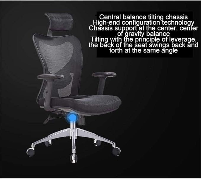 Gaming Chair for Home Armchair Game Chairs Office ArmchairsLift Swivel Chair Ergonomic Mesh Chair Seat Stool Chair (Color:Black)